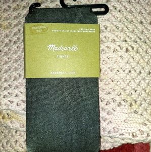 NWT Madewell black sparkly control-top tights M/L